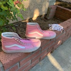 Pink high top vans